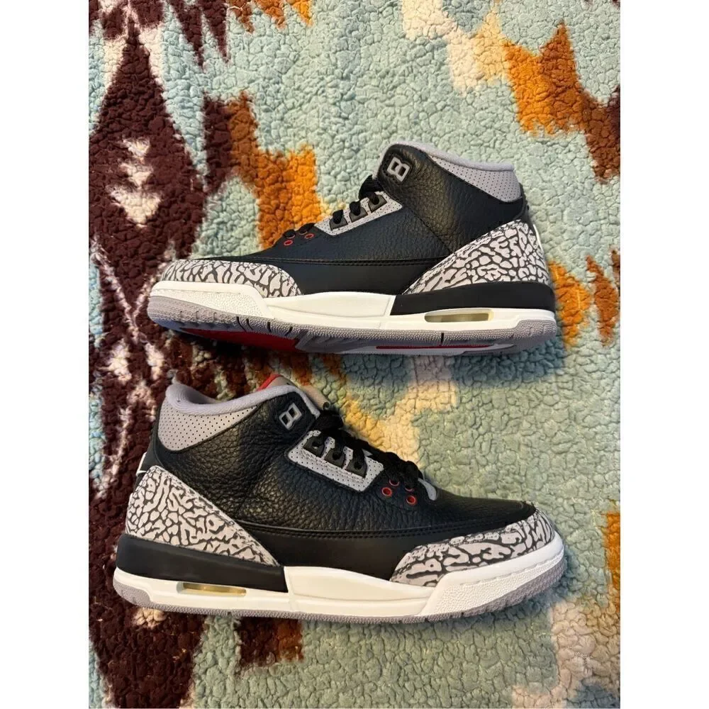 Nike Air Size 7Y Jordan 3 OG Bred 854261-001 Black Cement Youth DS New